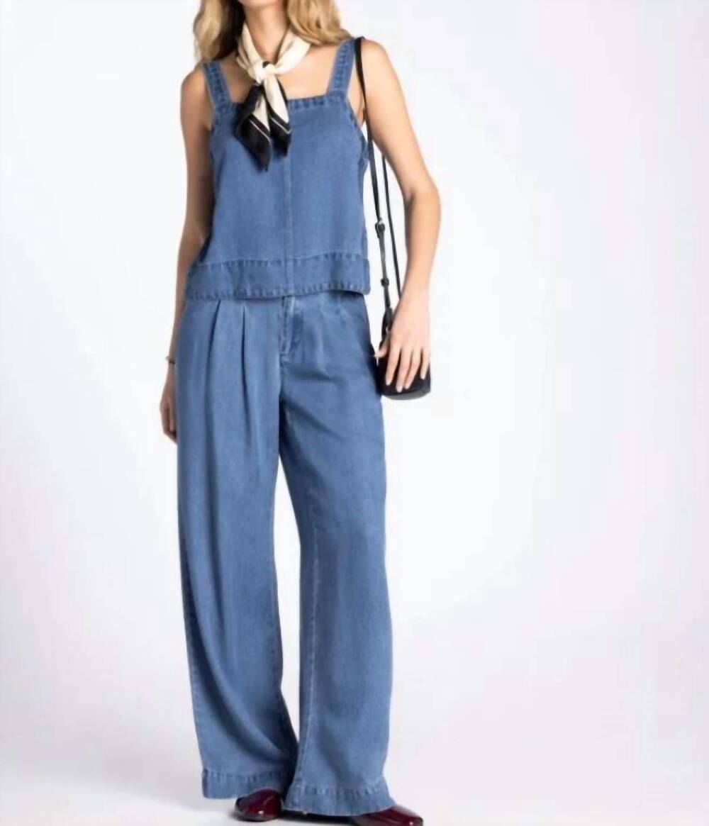 NEW THREAD & SUPPLY maelis wide leg pants in denim blue
